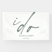 Elegante "ik doe" trouwbanner spandoek (Horizontaal)