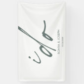 Elegante "ik doe" trouwbanner spandoek (Verticaal)