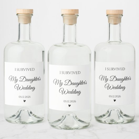Elegante Ik Heb Mijn Dochters Trouwen Wijn Overlee Likeurfles Etiket (Flessen)