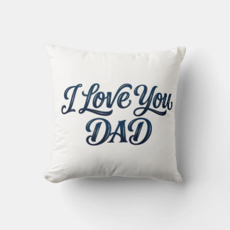 Elegante 'Ik hou van jou papa' typografie tekst me Kussen
