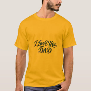 Elegante 'Ik hou van jou papa' typografie tekst me T-shirt