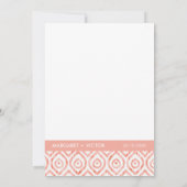 Elegante Ikat patroon bruiloft uitnodiging (Achterkant)