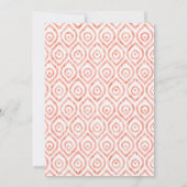 Elegante Ikat patroon bruiloft uitnodiging (Achterkant)