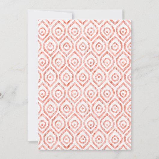 Elegante Ikat patroon bruiloft uitnodiging (Achterkant)