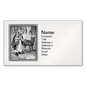 Elegante  illustratie Rijkshout met Wolf Magnetisch Visitekaartje (Voorkant)