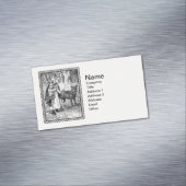 Elegante  illustratie Rijkshout met Wolf Magnetisch Visitekaartje (Voorbeeld)