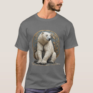 Elegante illustratie van ijsbeer t-shirt
