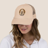 Elegante illustratie van ijsbeer trucker pet (In situ)