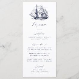 Elegante illustratie van scheepvaart Huwelijk Menu