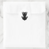 Elegante illustratie van zwarte kat ronde sticker (Tas)