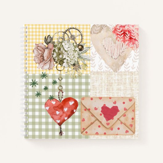 Elegante illustraties plakboek textuur notitieboek (Voorkant)