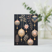 Elegante Illustration von Weihnachtsbaumkugeln  Briefkaart (Staand voorkant)