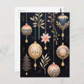 Elegante Illustration von Weihnachtsbaumkugeln  Briefkaart (Voorkant / Achterkant)