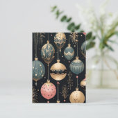 Elegante Illustration von Weihnachtsbaumkugeln Briefkaart (Staand voorkant)