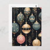 Elegante Illustration von Weihnachtsbaumkugeln Briefkaart (Voorkant / Achterkant)