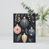 Elegante Illustration von Weihnachtsbaumkugeln Briefkaart (Staand voorkant)