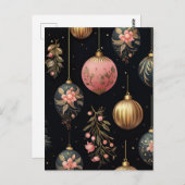Elegante Illustration von Weihnachtsbaumkugeln  Briefkaart (Voorkant / Achterkant)