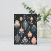 Elegante Illustration von Weihnachtsbaumkugeln  Briefkaart (Staand voorkant)