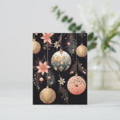Elegante Illustration von Weihnachtsbaumkugeln Briefkaart (Staand voorkant)