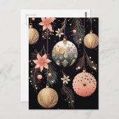 Elegante Illustration von Weihnachtsbaumkugeln Briefkaart (Voorkant / Achterkant)