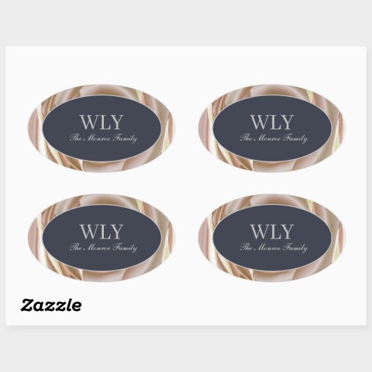 Elegante ILY sticker crème roos (Vel)