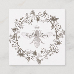 Elegante imker bijenteelt Honing Apiary Boerderij Vierkante Visitekaartje