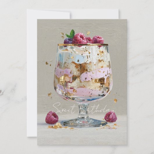 Elegante Impasto Frambozen Dessert   Kaart (Voorkant)