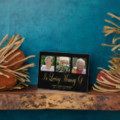 Elegante In Lieve Herinnering Fotocollage Fotoplaat (Zijkant)