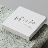Elegante 'In Love' Script Minimalistische Trouwdag Servet