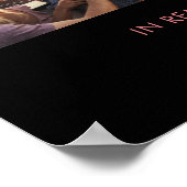 Elegante In Loving Memory 6 Foto Collage Herdenkin Poster (Hoek)