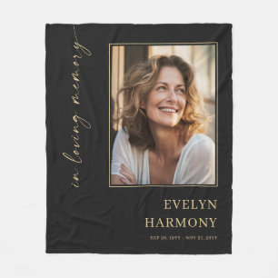 Elegante 'In Loving Memory' Fotoherdenkingsdeken Fleece Deken