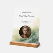 Elegante 'In Loving Memory' fotothema-herdenking Acryl Bord (Hoek)