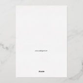 Elegante Indiase Folie Bruiloft Uitnodiging (Achterkant)