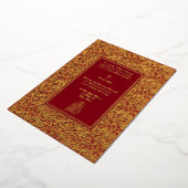 Elegante Indiase Folie Bruiloft Uitnodiging (Gedraaid)