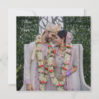 Elegante Indiase foto bruiloft Save The Date