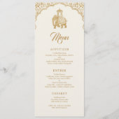 Elegante Indiase Ganesha bruiloft Menu (Voorkant)