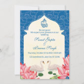 Elegante Indiase Hindoe bruiloft Kaart (Voorkant)