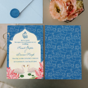 Elegante Indiase Hindoe bruiloft Kaart