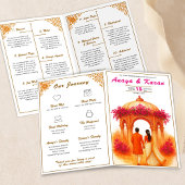 Elegante Indiase huwelijksprogramma Hindoe Ceremon