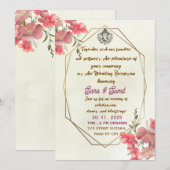 Elegante Indiase huwelijksreceptie uitnodiging (Voorkant / Achterkant)