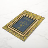Elegante Indiase Mughal-huwelijk uit het verleden Folie Uitnodiging (Gedraaid)