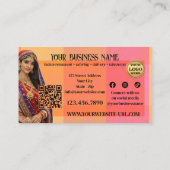 Elegante Indiase restaurant en catering QR-code Visitekaartje (Achterkant)