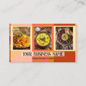 Elegante Indiase restaurant en catering QR-code Visitekaartje (Voorkant)