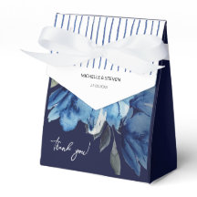 Elegante Indigo Blau Watercolor Kunst