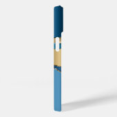 Elegante Indigo Blue Agaat Gold Sequins Case-Mate iPhone Case (Achterkant / Rechts)