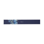 Elegante Indigo Blue Floral Waterverf Art Uitnodigingen Wikkel (Vlak)