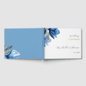 Elegante Indigo Blue Waterverf Art Gastenboek (Volledig)