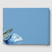 Elegante Indigo Blue Waterverf Art Gastenboek (Achterkant)