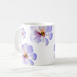 Elegante Indigo Waterverf Bloem Koffiemok
