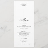 Elegante individuele gastennamen op elke bruiloft menu (Voorkant)